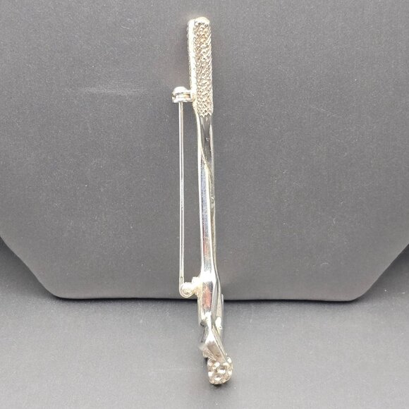 VTG Taxco Sterling Silver Golf Club & Ball Pin Brooch 3.25" TM-80 Mexico 20.65g - Picture 4 of 10
